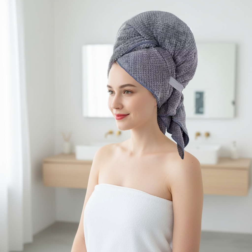 Serviette de Séchage pour Cheveux en Microfibre – Ultra Absorbant